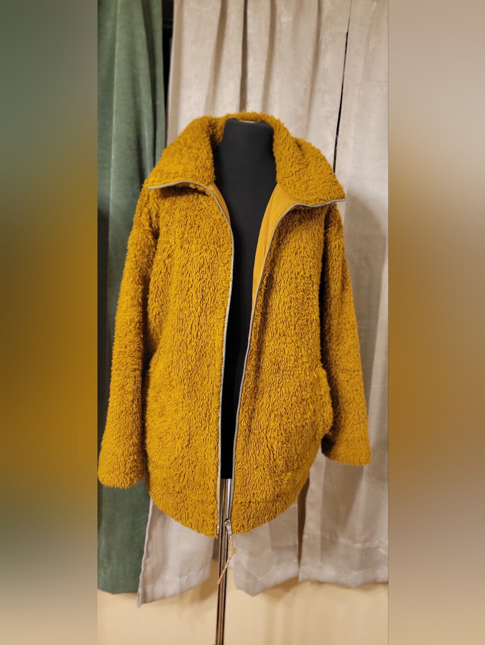 lululemon athletica Mustard Yellow Sherpa Zip Jacket